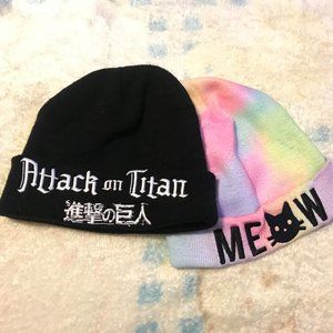 Anime & Pastel Beanies (Hot Topic)